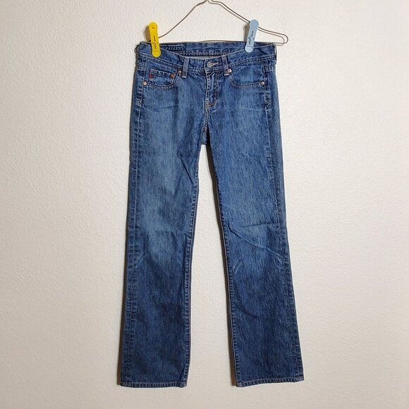 Seven7 Womens Bootcut Jeans Size 26 Blue Denim Cotton Low Rise - Picture 1 of 12